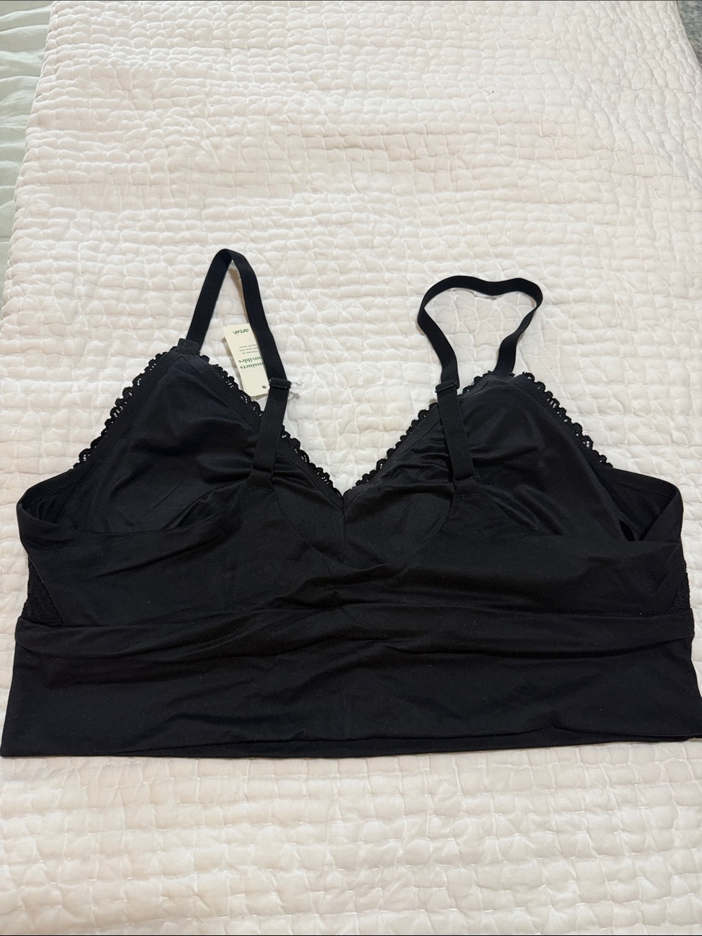 NWT Aerie Black Lace-Trim Wireless Bralette - Women Intimates & Sleepwear - Picture 3 of 4